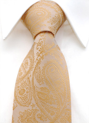 Slipskungen Slips 85 mm Paisley Guld