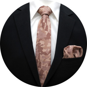 Slipskungen Slipsset Camo Brun-beige