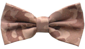 Slipskungen Knuten fluga mönstrad Camo Brun-beige