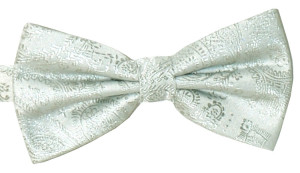 Slipskungen Knuten fluga Paisley Silvergrå