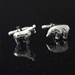 Slipskungen Manschettknappar Bull and Bear