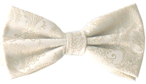Slipskungen Knuten fluga Paisley Ivory