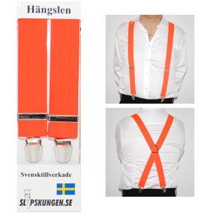 Slipskungen Svenska hängslen  Breda Orangea