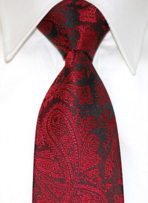 Slipskungen Slips 85 mm Paisley Röd
