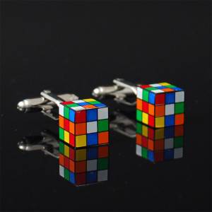 Slipskungen Manschettknappar Rubiks kub