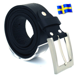Slipskungen Läderbälte Bull svart 35mm 808 damer