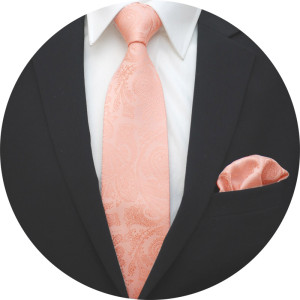 Slipskungen Slipsset Paisley Laxrosa