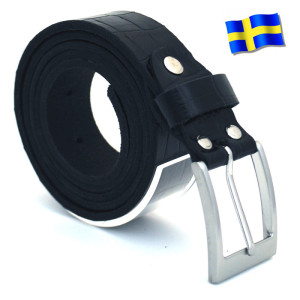 Slipskungen Läderbälte Kroko svart 30mm 804 herrklader