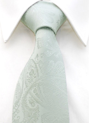 Slipskungen Slips 85 mm Paisley Silvergrå