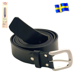 Slipskungen Läderbälte svart XL881