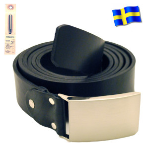 Slipskungen Läderbälte svart XL883