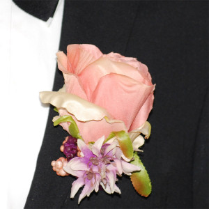 Slipskungen Corsage Ros Rosa