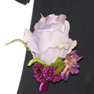 Slipskungen Corsage Ros Lila