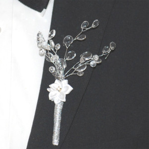 Slipskungen Corsage Blomma Kristall