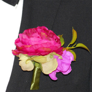 Slipskungen Corsage Pion Rosa