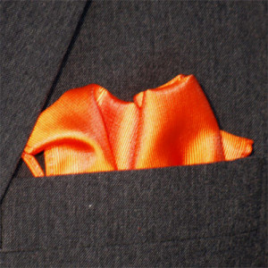 Slipskungen Bröstnäsduk orange vävd
