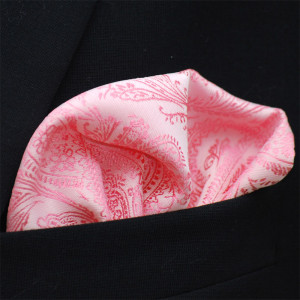 Slipskungen Bröstnäsduk Paisley Rosa