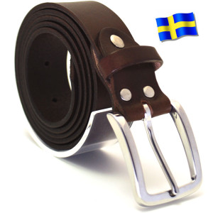 Slipskungen Läderbälte Bull brun 30mm 813 damer
