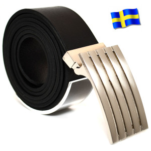 Slipskungen Läderbälte Bull svart 35mm 851-SP41