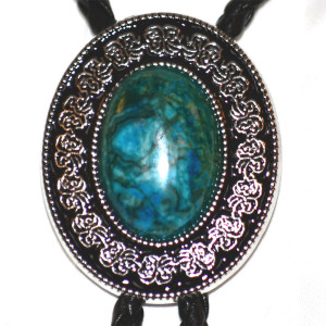 Slipskungen Bolotie OVAL BLUE MESH  MEDALLION