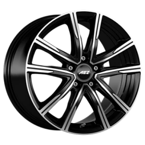 AEZ Montreal Dark Black Polished 7.5x18 ET 49 5/108 Alufelge Schwarz
