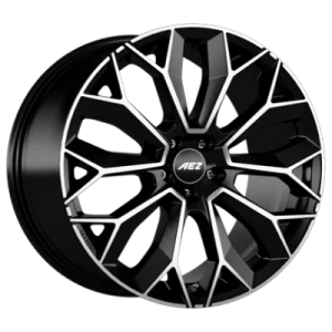 AEZ Leipzig Dark Black Polished 9.5x21 ET 42 5/112 Alufelge Schwarz