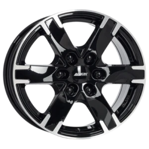 Alutec Titan Diamond Black Front Polished 8x18 ET 38 6/114.3 Alufelge Schwarz