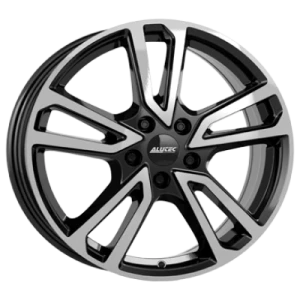 Alutec Tormenta Diamond Black Front Polished 8x18 ET 38 5/112 Alufelge Schwarz