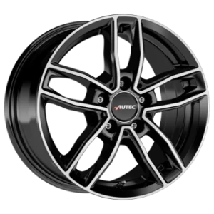 Autec Mercador Black Polished 7.5x18 ET 44 5/112 Alufelge Schwarz