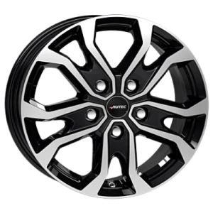 Autec Kiso Black Polished 7.5x18 ET 60 5/120 Alufelge Schwarz