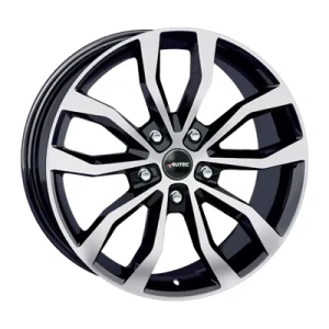 Autec Uteca Black Polished 8.5x19 ET 60 5/120 Alufelge Schwarz