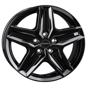 Borbet Cwz Black Glossy 7.5x18 ET 53 5/120 Alufelge Schwarz