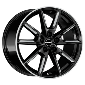 Borbet Lx19 Black Matt Silver Spoke Rim 8x19 ET 50 5/108 Alufelge Schwarz