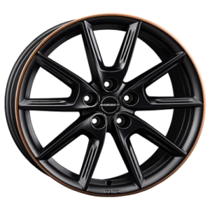 Borbet Lx19 Black Matt Rim Copper 8x19 ET 44 5/112 Alufelge Schwarz