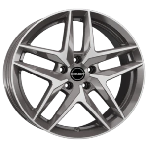 Borbet Z Mistral Anthracite Glossy Polished 8x19 ET 39 5/112 Alufelge Grau