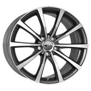 Brock B32 Himalaya Grey Fully Polished 7.5x18 ET 33 5/112 Alufelge Grau