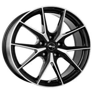 Brock B40 Black Gloss Fully Polished 8x19 ET 39 5/100 Alufelge Schwarz