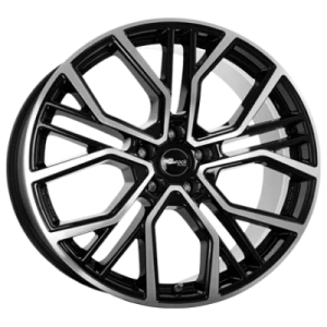 Brock B41 Black Gloss Fully Polished 11x21 ET 49 5/112 Alufelge Schwarz