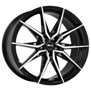 Brock B42 Black Gloss Fully Polished 8.5x20 ET 45 5/114.3 Alufelge Schwarz