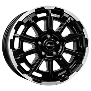 Brock B45 Black Gloss Fully Polished 8x20 ET 52 5/120 Alufelge Schwarz