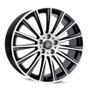 Keskin Wheels Kt18 Black Front Polish 10x22 ET 58 5/130 Alufelge Schwarz