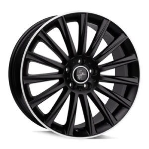 Keskin Wheels Kt18 Matt Black Lip Polish 10x22 ET 58 5/130 Alufelge Schwarz