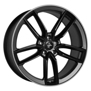Keskin Wheels Kt21 Matt Black Lip Polish 8.5x19 ET 45 5/112 Alufelge Schwarz