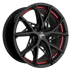 Keskin Wheels Kt24 Black Painted Red Inside 8.5x19 ET 30 5/112 Alufelge Rot