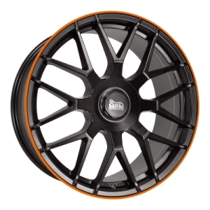 MAM Wheels Gt1 Matt Black Lip Orange 9.5x19 ET 42 5/112 Alufelge Orange