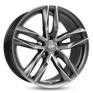 MAM Wheels Rs3 Matt Palladium Front Polish 8x18 ET 30 5/112 Alufelge Grau