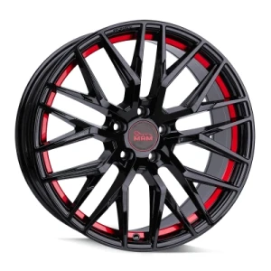 MAM Wheels Rs4 Black Painted Red Inside 8.5x20 ET 30 5/112 Alufelge Rot