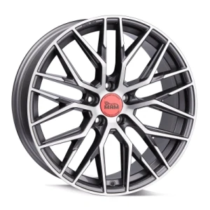 MAM Wheels Rs4 Palladium Front Polish 8x18 ET 35 5/120 Alufelge Grau