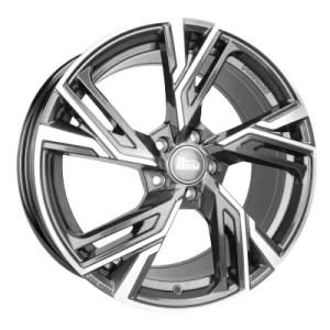 MAM Wheels Rs5 Palladium Front Polish 8x18 ET 38 5/100 Alufelge Grau