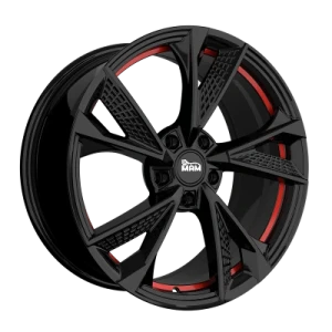 MAM Wheels Rs6 Black Painted Red Inside 8x18 ET 30 5/114.3 Alufelge Rot